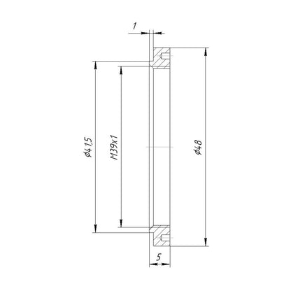 Retaining ring with M39x1 female thread for Copal, Compur #1 shutter board