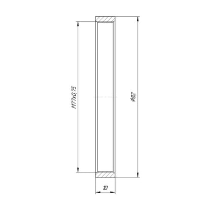 M77x0.75 female thread coupler, 10mm long