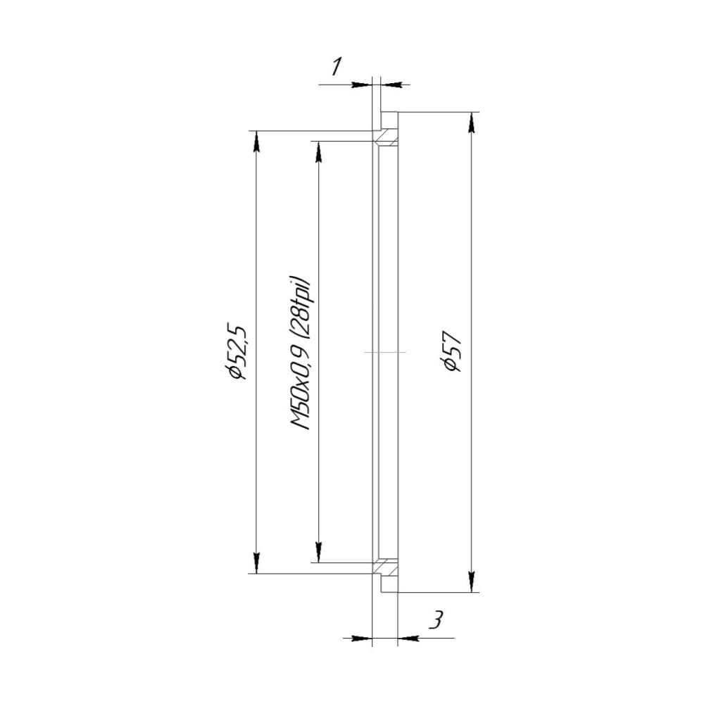 Retaining ring for Compur #2 shutter (M50x0.9 thread)