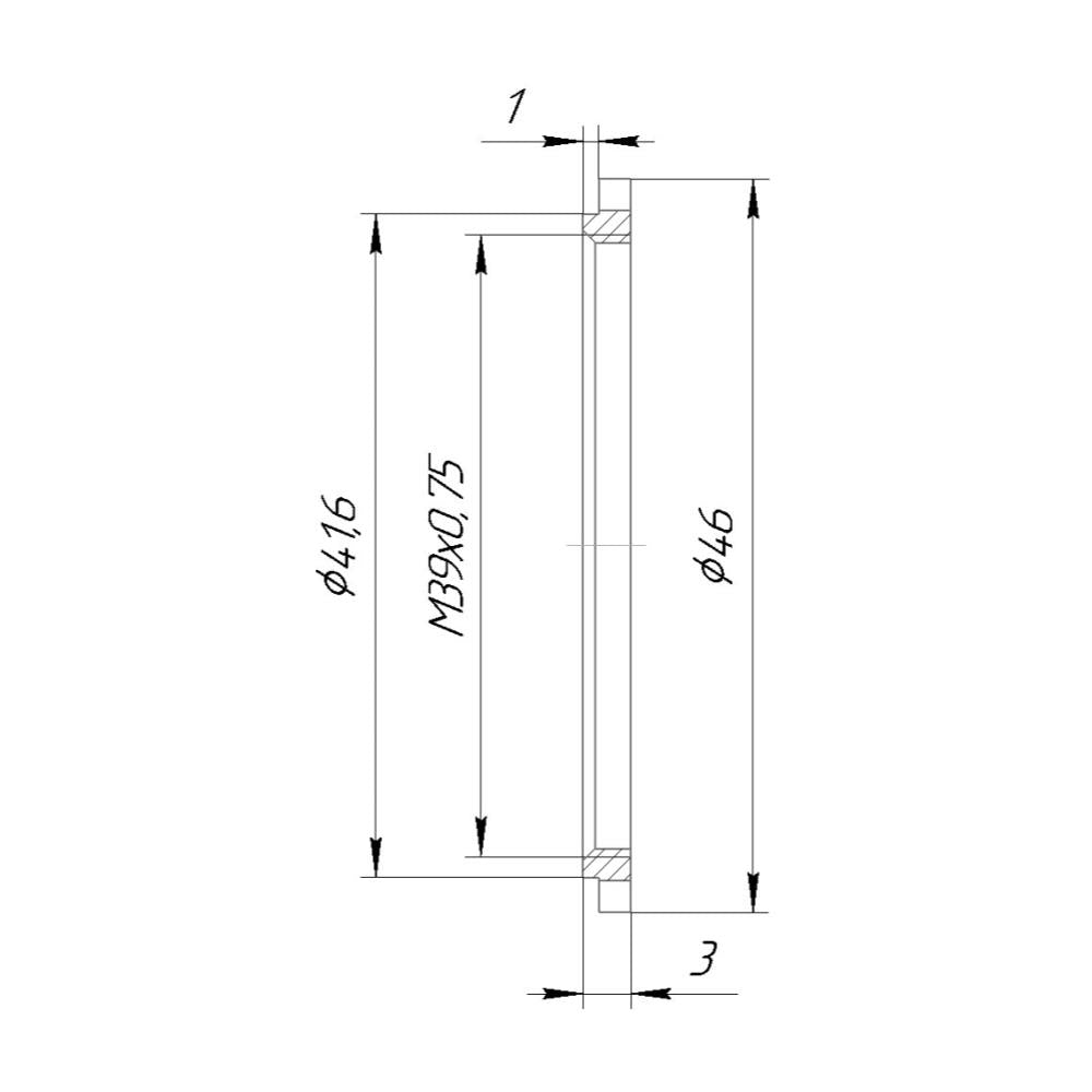 Retaining ring for Compur #1 shutter (M39x0.75 thread)