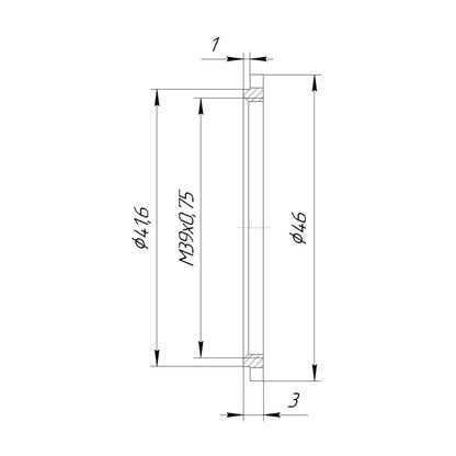 Retaining ring for Compur #1 shutter (M39x0.75 thread)