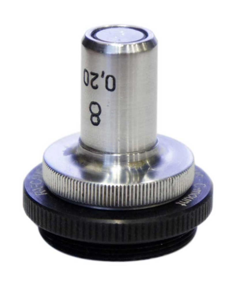 RMS female to C-mount male thread adapter, 4mm, black
