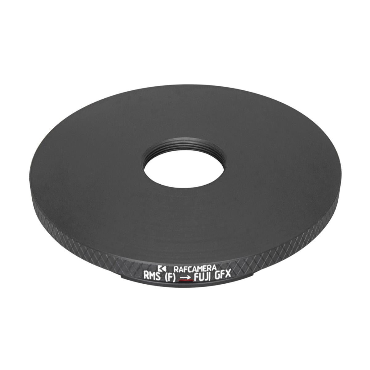 RMS female thread to Fujifilm GFX camera mount adapter