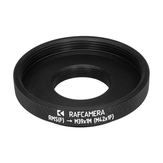 RMS female to M39x1 male thread adapter with M42x1 front female thread
