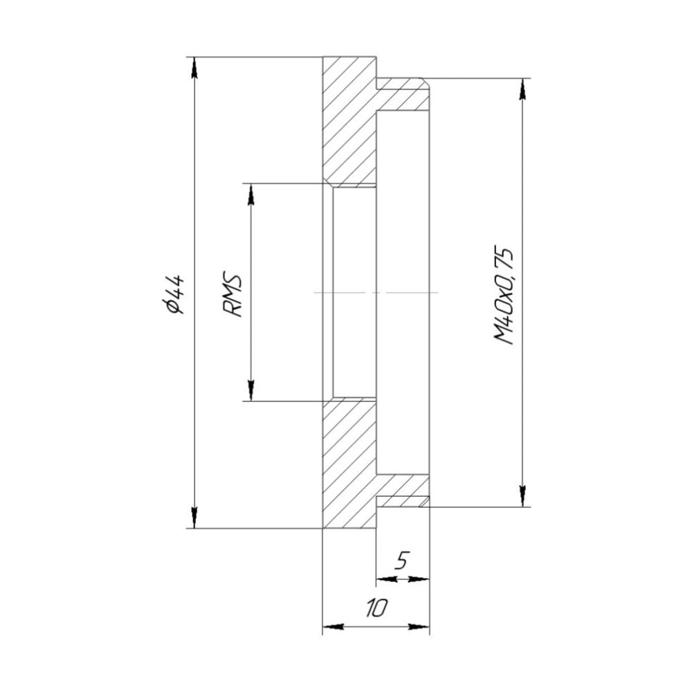 RMS female to M40x0.75 male thread adapter for Copal No.1 shutter