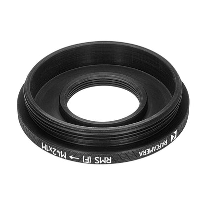 RMS (0.8″-36tpi) female to M42x1 male thread adapter, flat