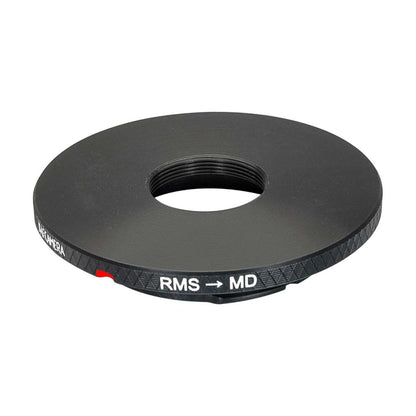 RMS female thread to Minolta MD camera mount adapter