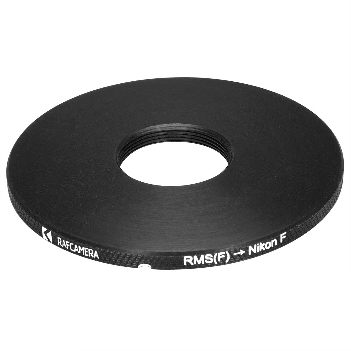 RMS female thread to Nikon F camera mount adapter