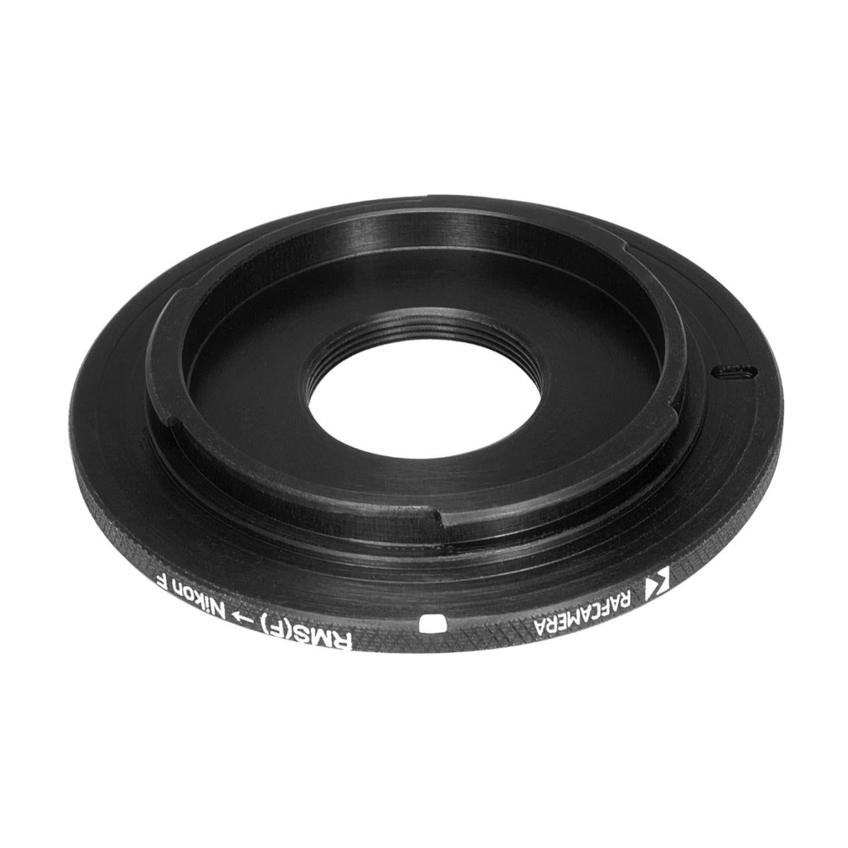 RMS female thread to Nikon F camera mount adapter