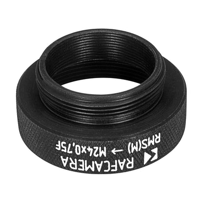 RMS male to M24x0.75 female thread adapter, black
