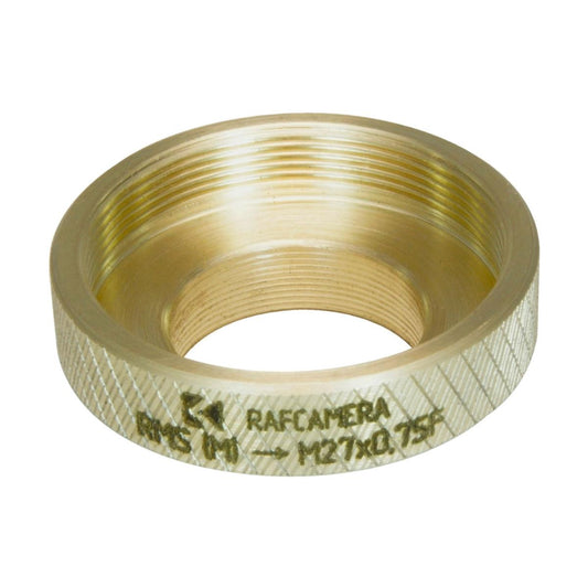 RMS male to M27x0.75 female thread adapter, bronze