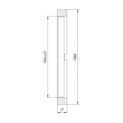 Retaining ring with M144x1.5 female thread for Fax-Ortho-Nikkor 5.6/500mm lens