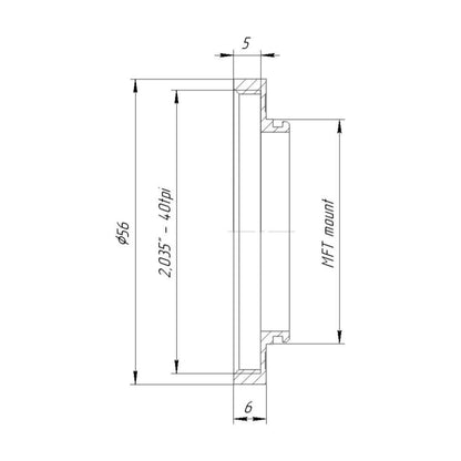 SM2 female thread to MFT camera mount adapter