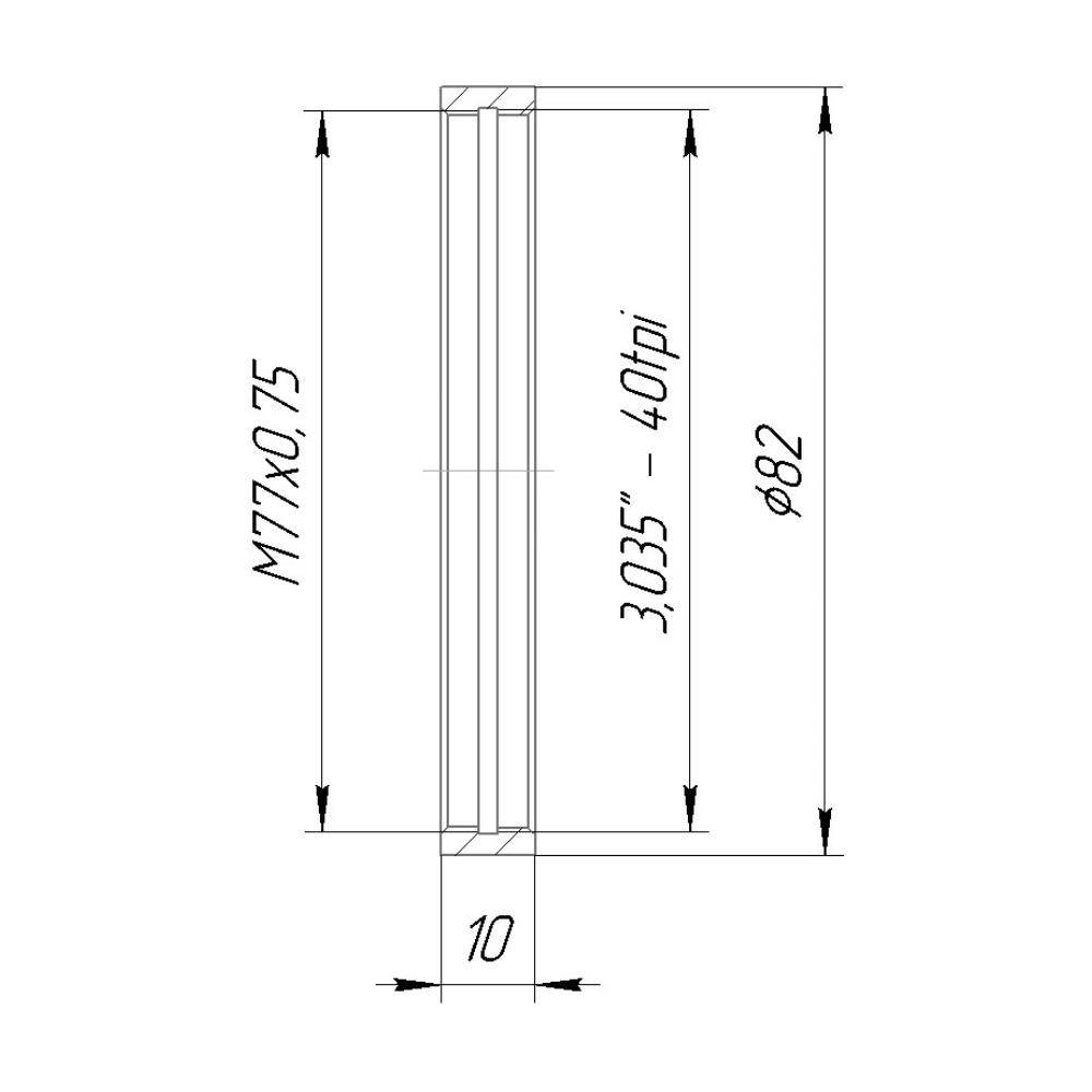 SM3 female to M77x0.75 female thread adapters