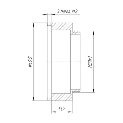 START lens to M39x1 (LTM) male thread adapter, infinity focus, with screws