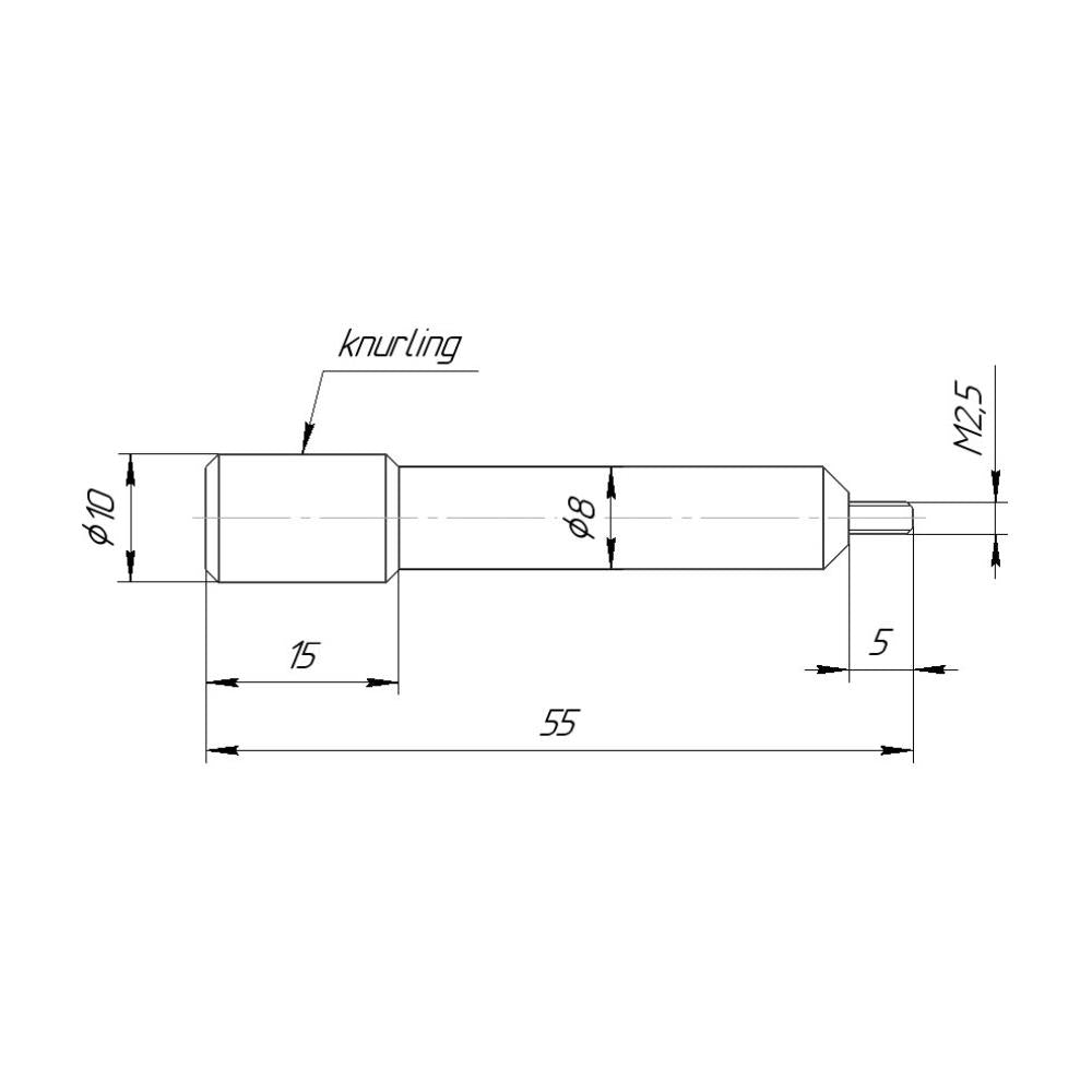 Focus Pulling Stick with M2.5 thread, 50mm