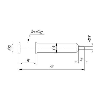 Focus Pulling Stick with M2.5 thread, 50mm