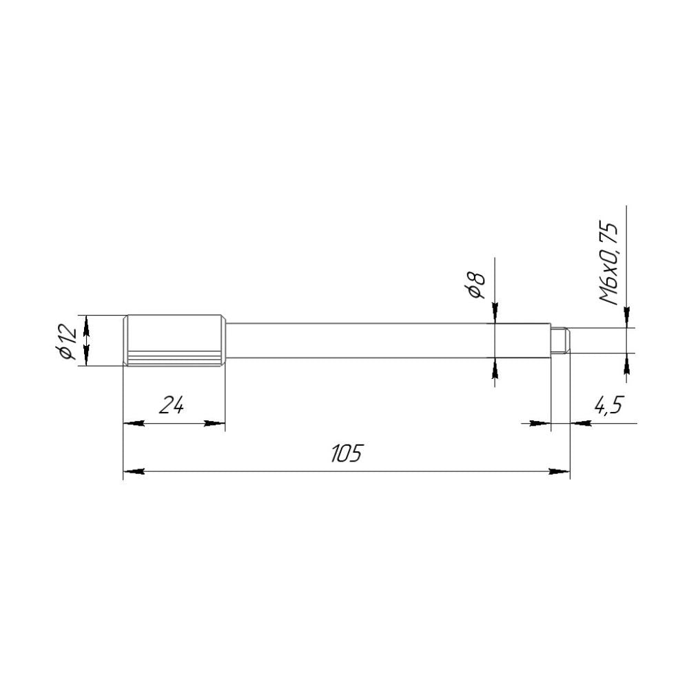 Focus Pulling Stick with M6 thread for LOMO Foton zoom lens, 100mm