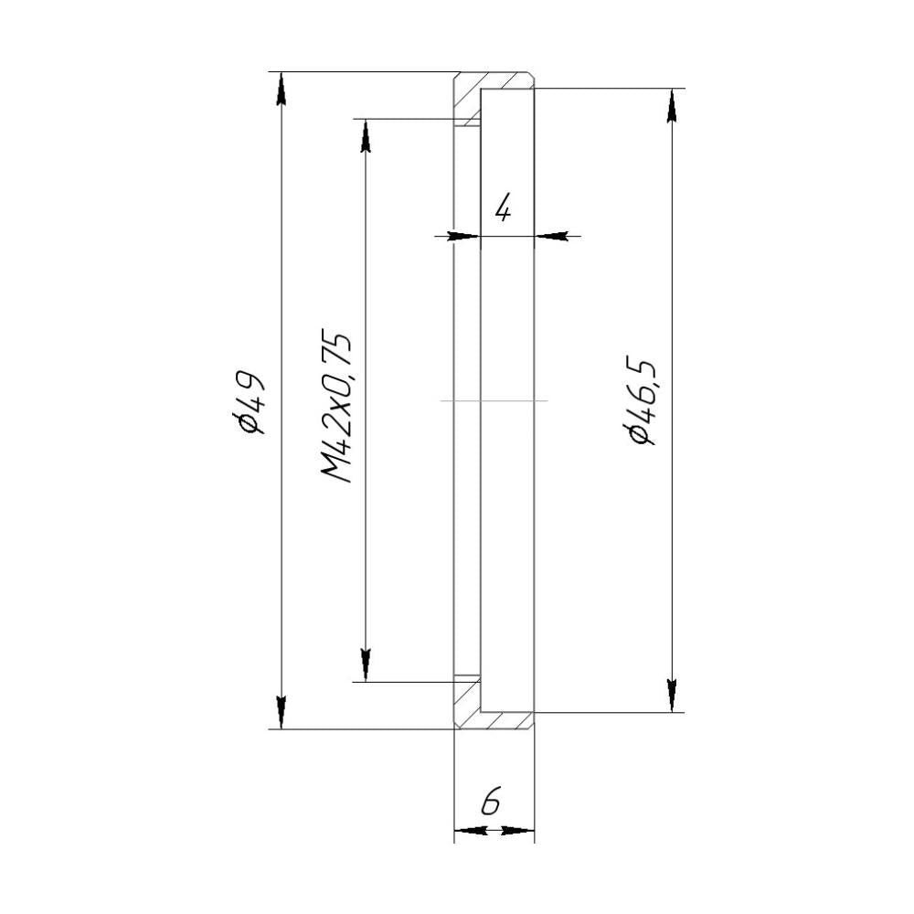 T2 (M42x0.75) stop ring