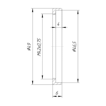T2 (M42x0.75) stop ring