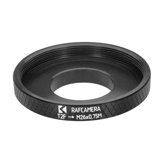 T2 female to M26x0.75 male thread adapter for binoviewers