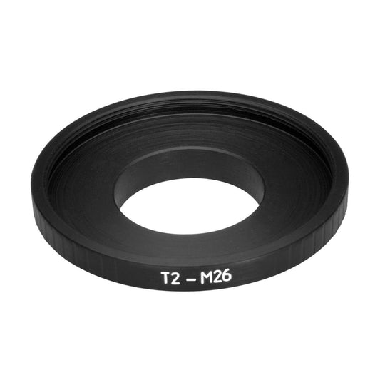 T2 female to M26x0.75 male thread adapter for binoviewers, short