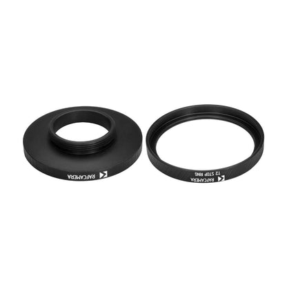 T2 female to M26x0.75 male thread adapter for binoviewers, with stop ring
