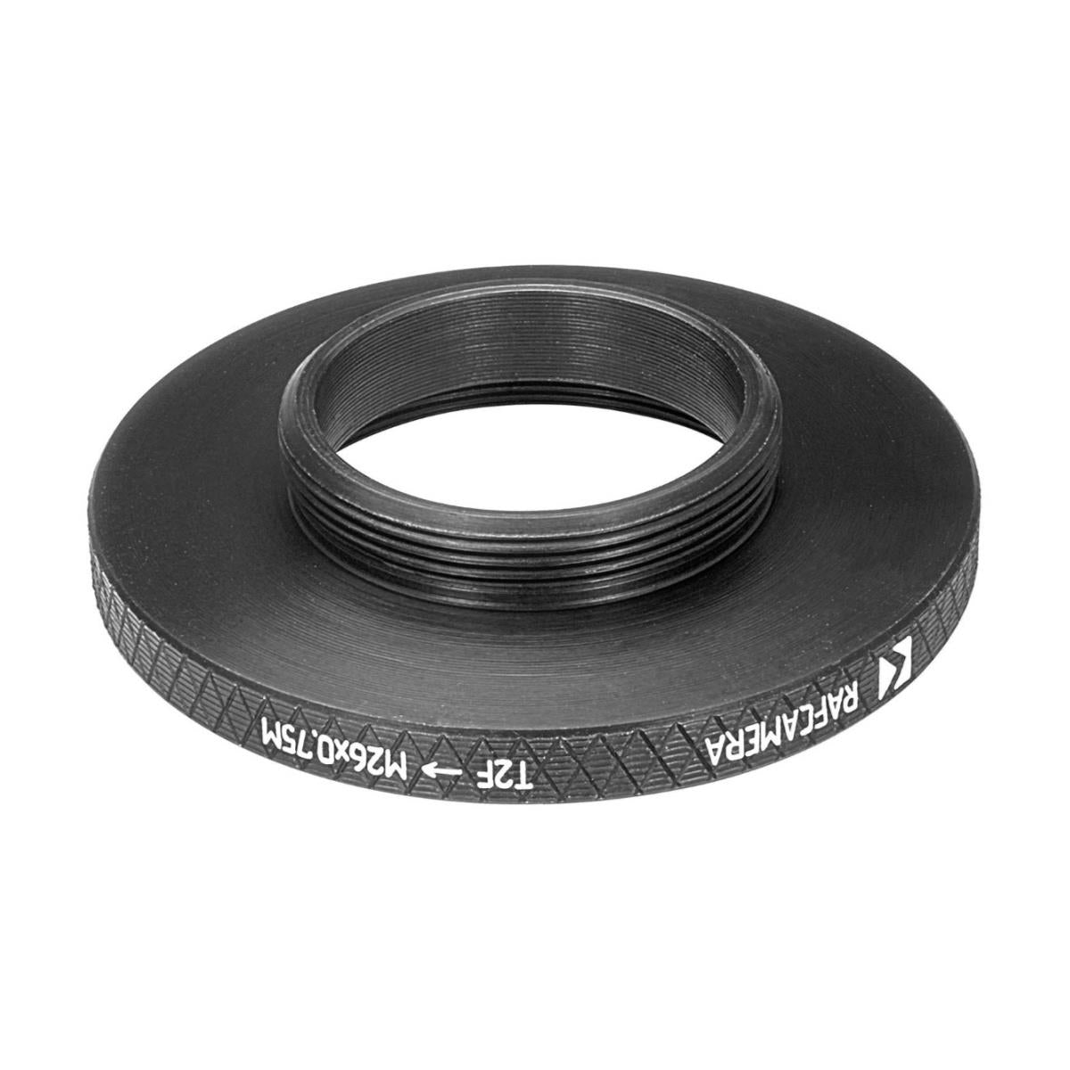 T2 female to M26x0.75 male thread adapter for binoviewers, with filter mount