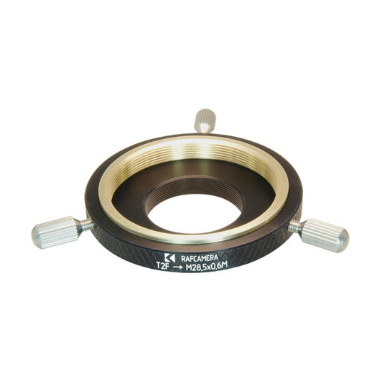 T2 female to M28.5x0.6 male thread adapter for Denkmeier Binotron 27 binoviewer