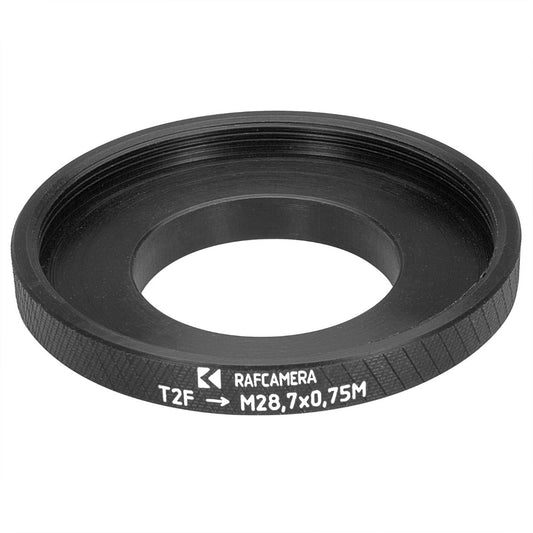 T2 female to M28.7x0.75 male thread adapter for Orion binoviewer