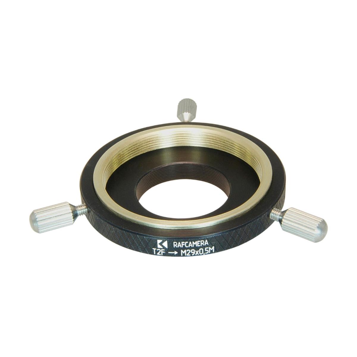 T2 female to M29x0.5 male thread adapter for Denk II binoviewer, adjustable