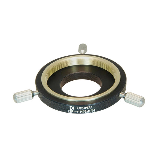 T2 female to M29x0.5 male thread adapter for Denk II binoviewer, adjustable