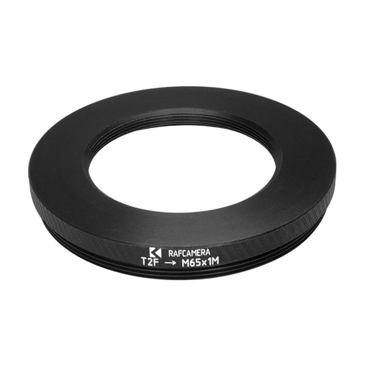 M42x0.75 (T2) female to M65x1 male thread adapter