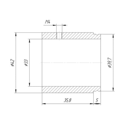 33.2mm clamp to 39.7mm V-mount adapter for Camera Lucida