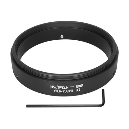65mm clamp to M72x0.75 male thread adapter