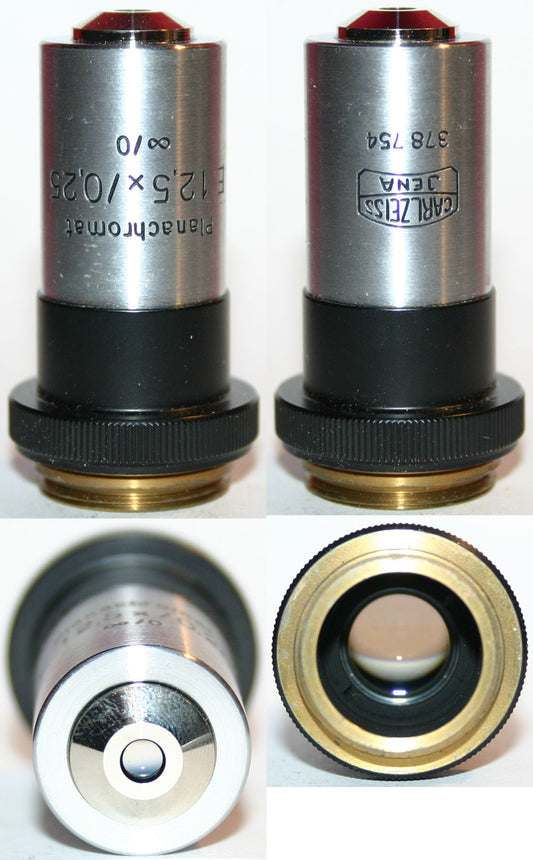 Zeiss Microscope Objective - Planachromat E 12.5x0.25