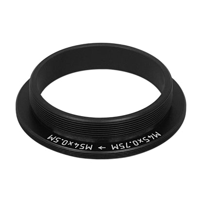M45x0.75 male to M54x0.5 male thread adapter for Industar-51 on MBS microscope